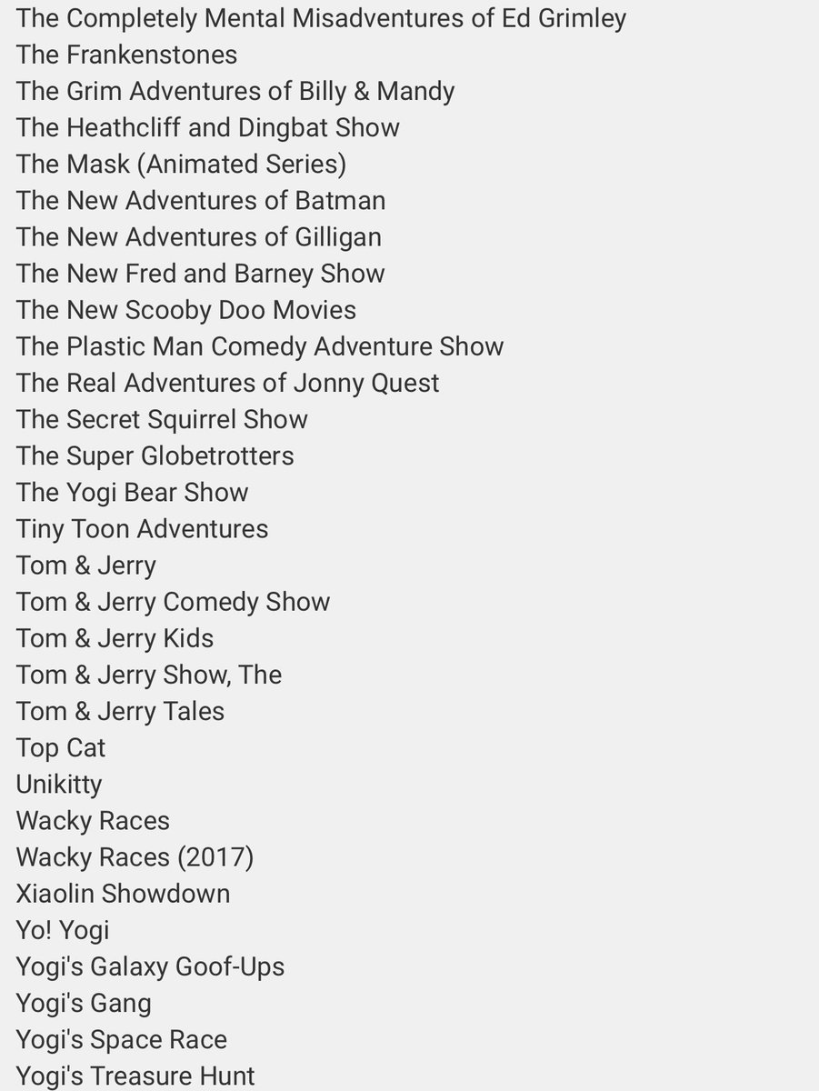 Tubi adding 99+ classic Cartoon Network / WB shows on March 1st