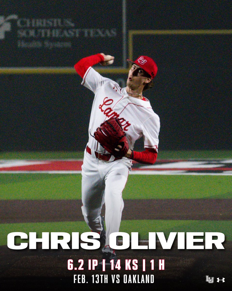 Lamar_Baseball's tweet photo. Take a bow Chris Olivier 👏

-6.2 IP
-14 Ks
-1 Hit Allowed
-0 Walks Allowed

#MoBetta | #PeckEmCards https://t.co/TNv6tuM0oV