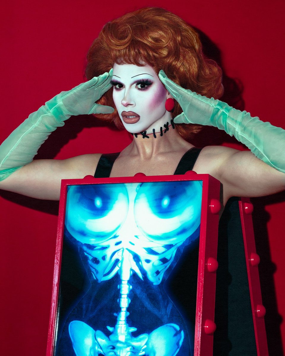 Darlene Mitchell stuns in new photos with her 'I Can See Right Through Her' runway for #DragRace Season 18.