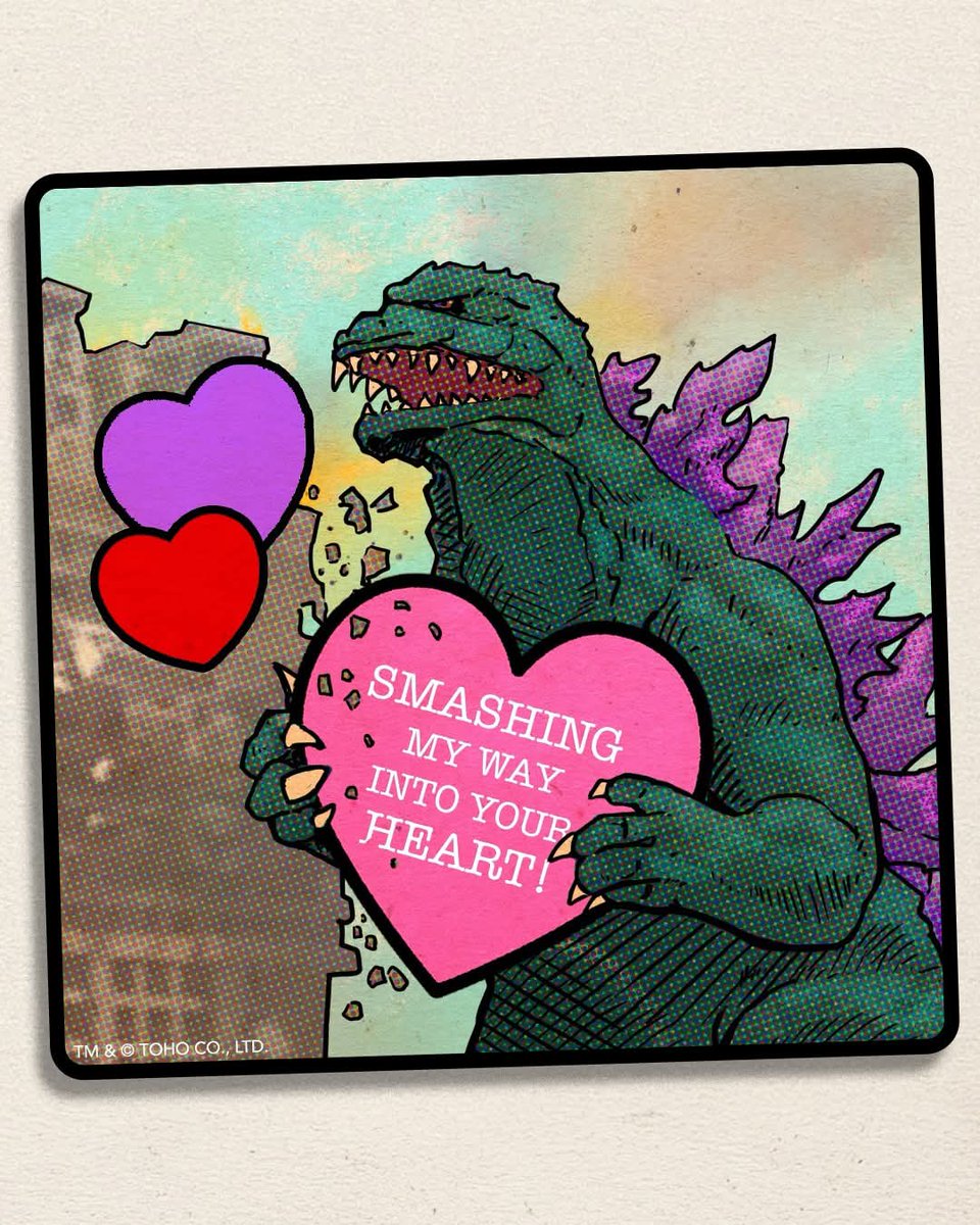 #14deFebrero #SanValentín #Godzilla #love
