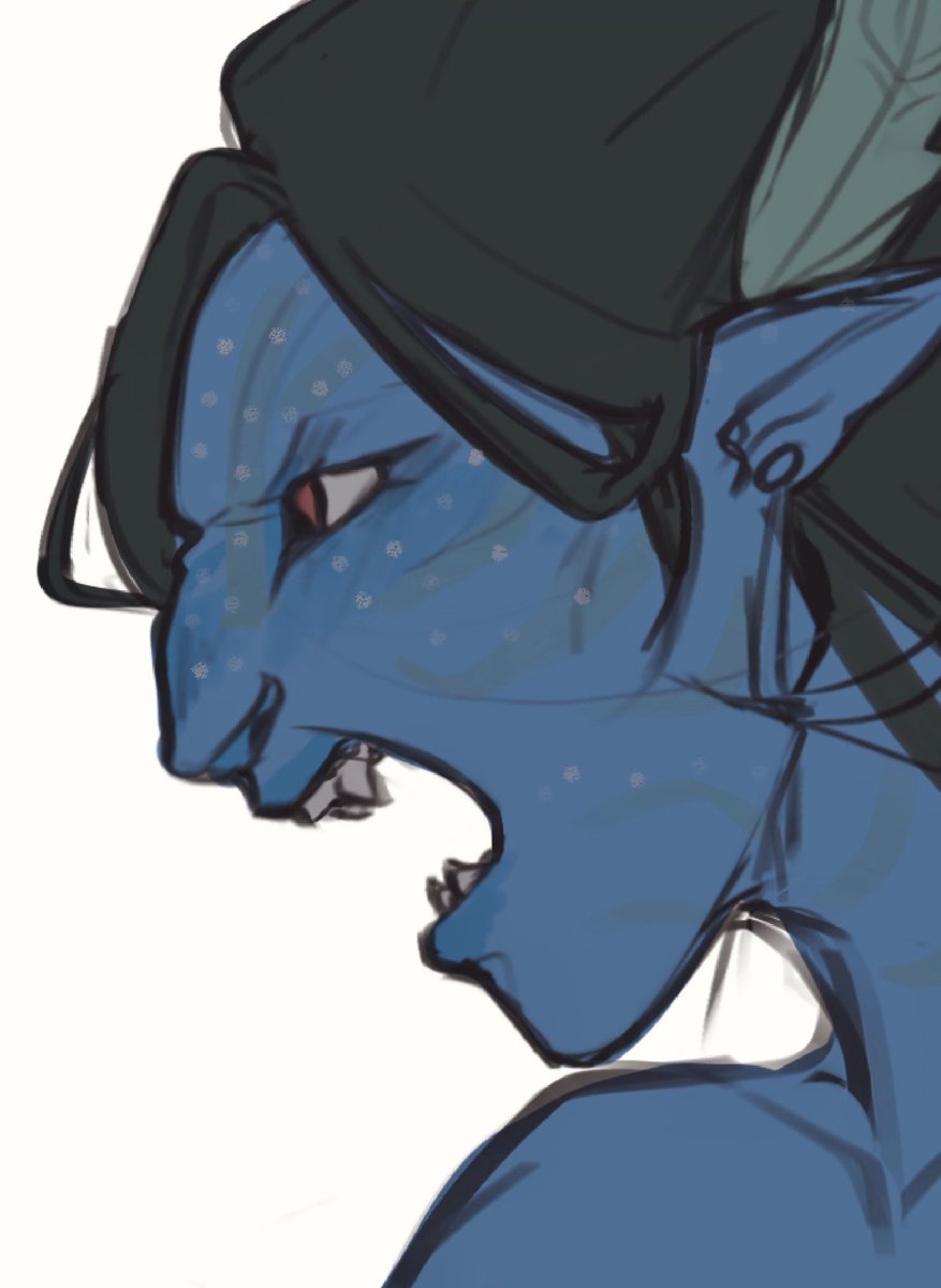 warm-up sketches of Na’vi Kaveh because this au goes hard asf to me
