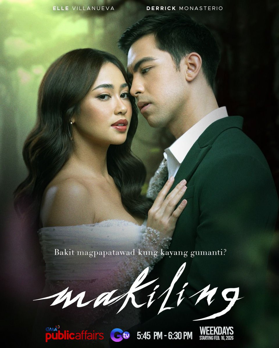 GMA_PA's tweet photo. BAKIT MAGPAPATAWAD KUNG KAYANG GUMANTI?
Ang revenge drama series na #Makiling na pinagbidahan nina Elle Villanueva at Derrick Monasterio, mapapanood n'yo nang muli sa GTV simula February 16. https://t.co/wCYh1qvQ9q