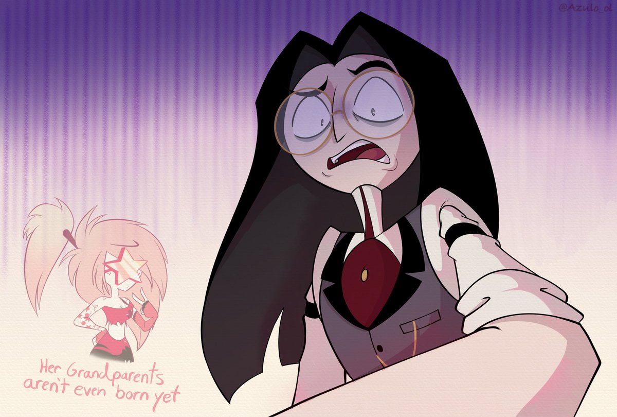 Azulo_ol's tweet image. Soulmate Timer AUs in Hazbin would be hilarious, but I don’t know if the ultimate hopeless romantic could handle it. 🍒🐍 #cherrisnake #HazbinHotel