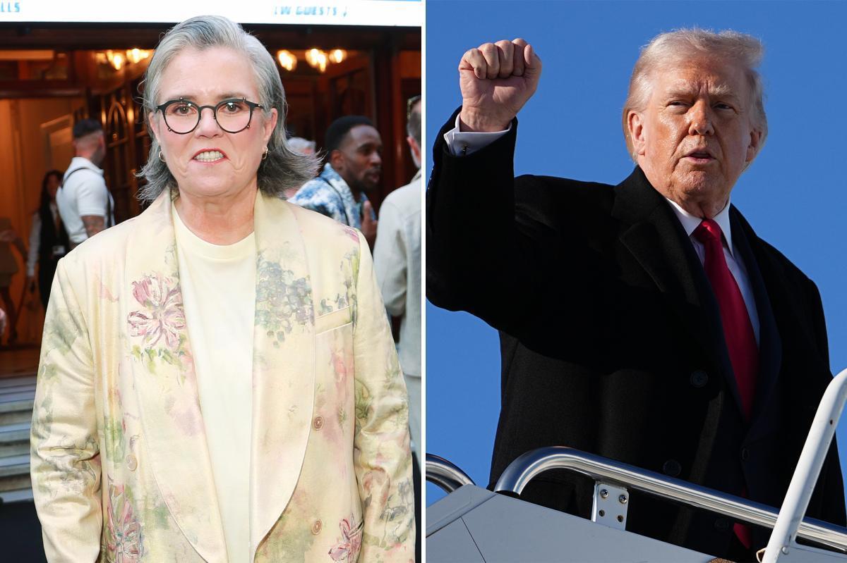 nypost's tweet image. Rosie O’Donnell quietly slips back into US after defecting to Ireland after Trump’s re-election nypost.com/2026/02/13/us-…