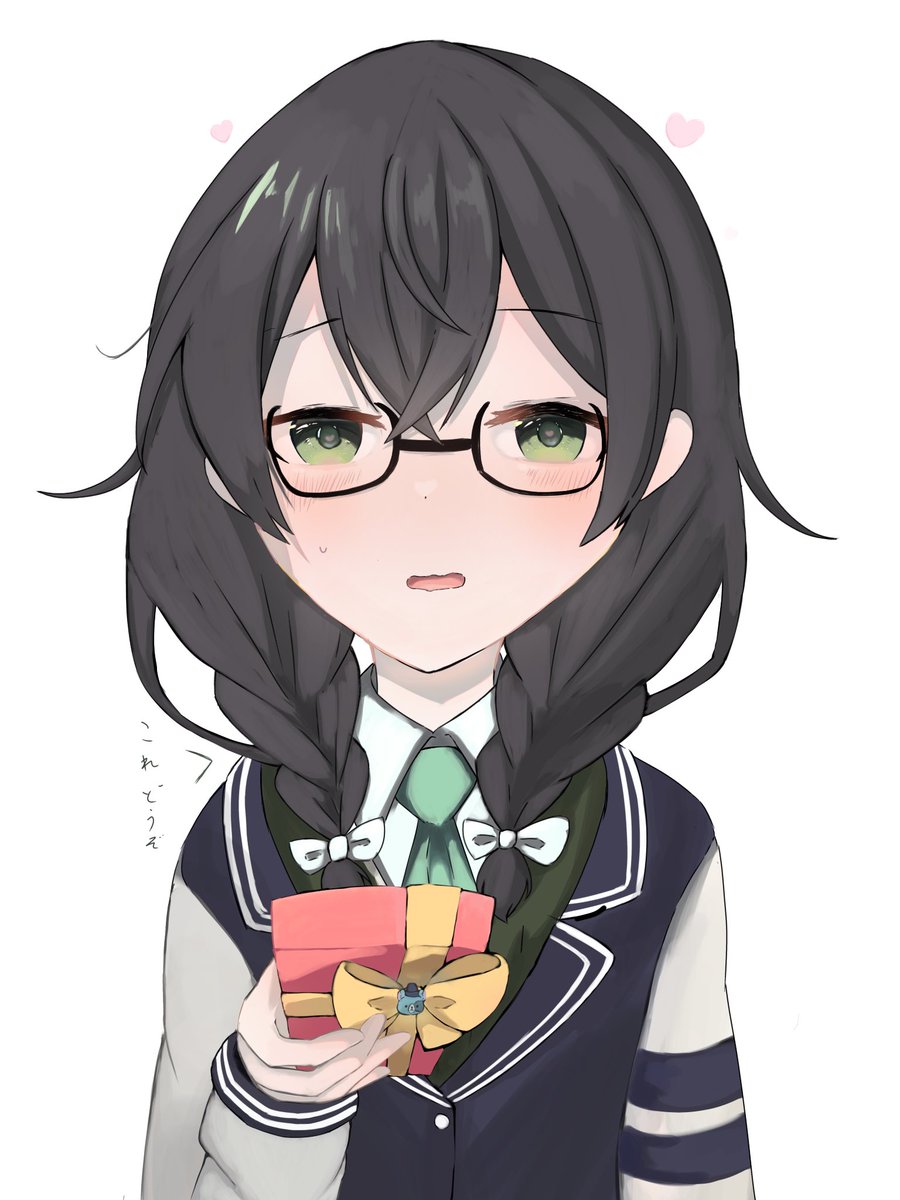 #花隈千冬 
バレンタインなので赤面しながらチョコ渡すちふっゆ