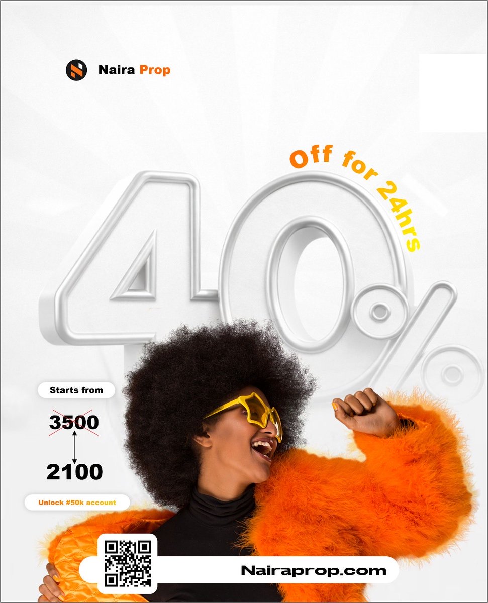 🚨Discount is Live! 
Get 40% off on all purchases! 
Only at nairaprop.com