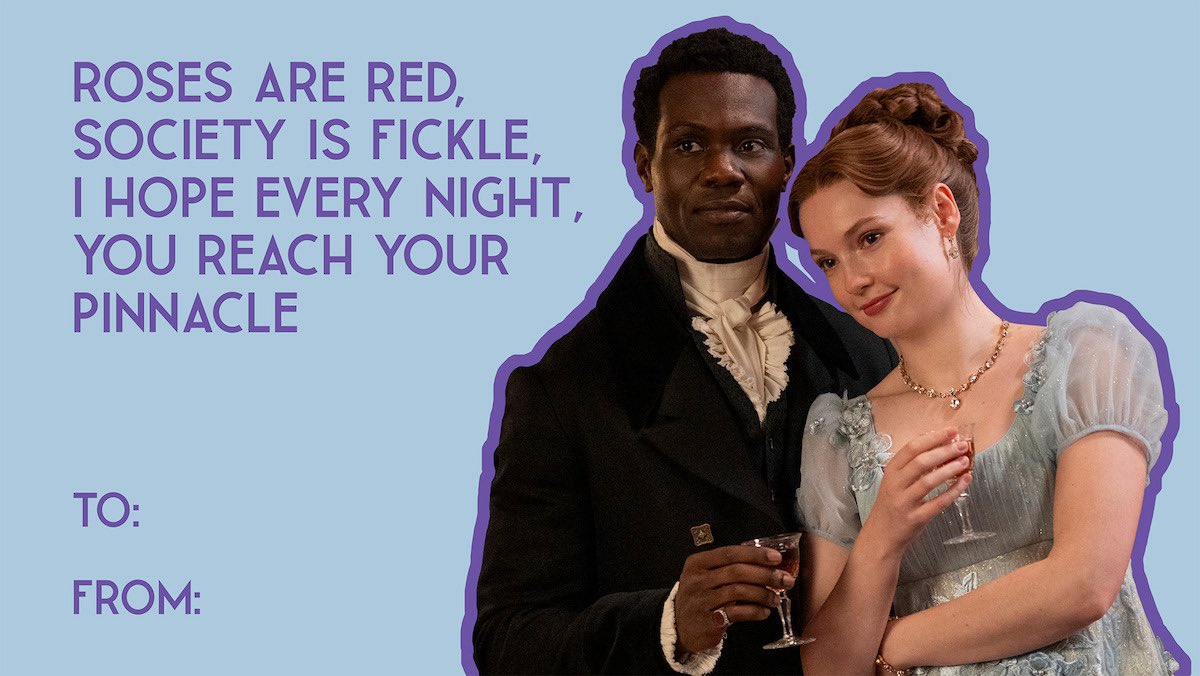 Bridgerton Valentine’s Cards from Netflix Tudum