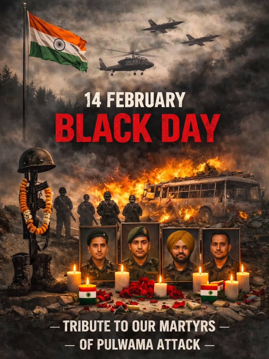 14 February a black day  🇮🇳