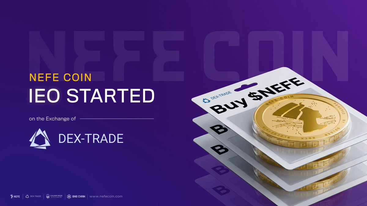 The $NEFE IEO has been extended for 7 more days.

More time. Same vision. Utility built for travel, dining, access, and everyday payments.

If you missed the first window, this is your second.

👉 Participate via DEX-TRADE: dex-trade.com/ieo/NEFE

Limited allocation. Phase