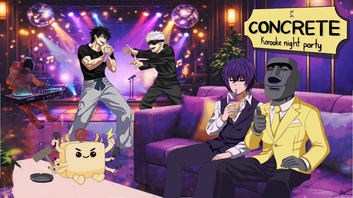 <a href="/ConcreteXYZ/">Concrete</a>   on Valentine’s Day 💘🎤
This Valentine’s, forget the roses and candlelight  all you need is a mic and a crew wild enough to light up the night.

Concrete Karaoke Night Party

A place with no work, only music, friends, and vocal talents... "potential" (or not). 😉