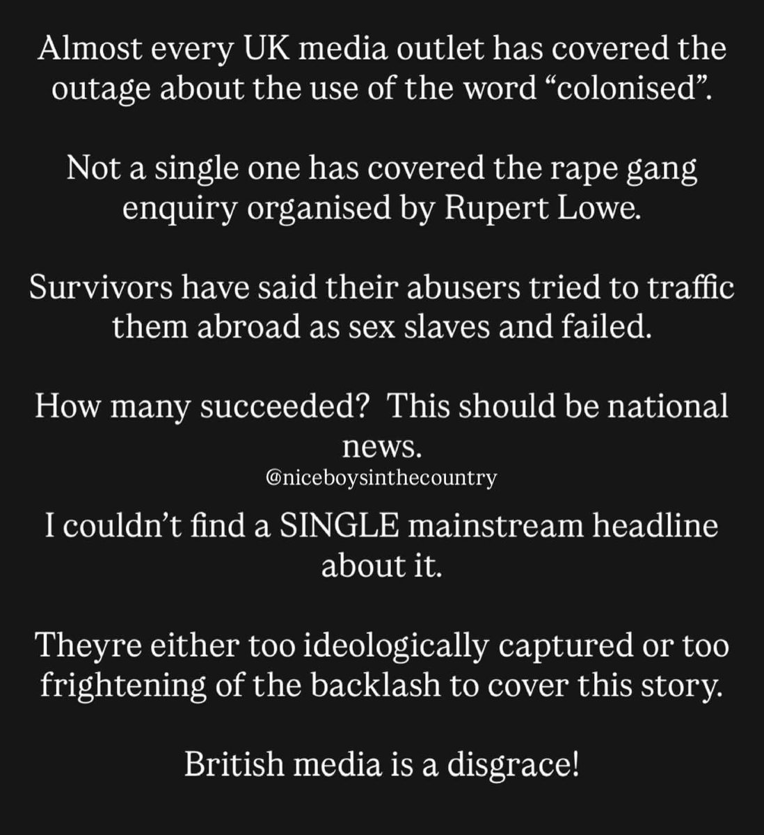 RobBenn39792564's tweet photo. What many of us have said for a long time. Our media is not truthful. They follow the direction they are pointed in rather than being truthful. @BBCNews @SkyNews @itvnews @c4news 
Tell the truth to the people of the UK. Honesty will save lives. https://t.co/s3XakySasQ