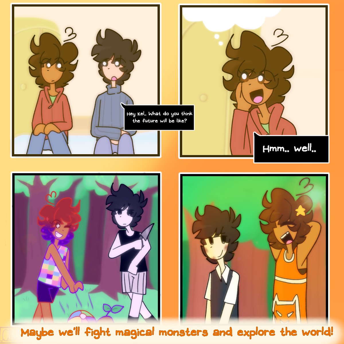 💛☀️The Future🏀🧡
~
Happy Valentines Day, guys! I just had to draw a little comic for my guys, Sunny and Kel🥹🥹
Love yall!/p

(1/2)

#omori #omorifanart #omorisunny #omorikel #omorisuntan #omorisunkel