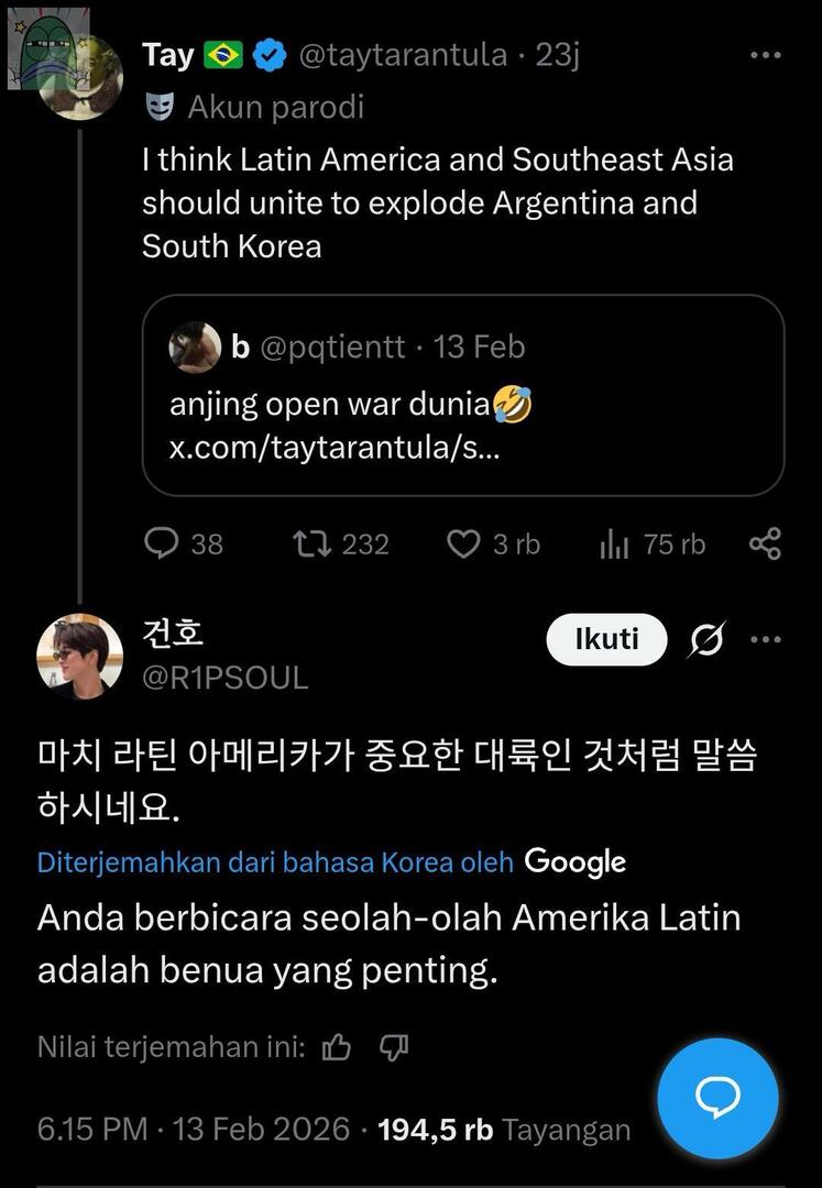 💚 wkwk sekarang netizen korea nyari ribut sama netizen amerika latin 😂 😂 😂