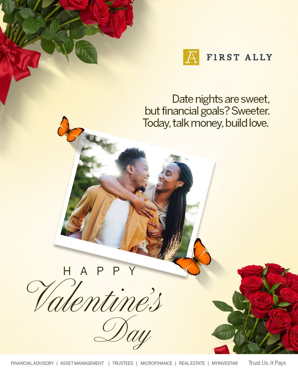 First_Ally's tweet image. What’s better than two people chasing goals and growing wealth together this Valentine’s? 

Romance is nice but building your financial future as a team,  that’s real love.

Happy Valentine’s Day!❤️

#FirstAlly #ValentinesDay #LoveAndMoney #CoupleGoals #SmartLove