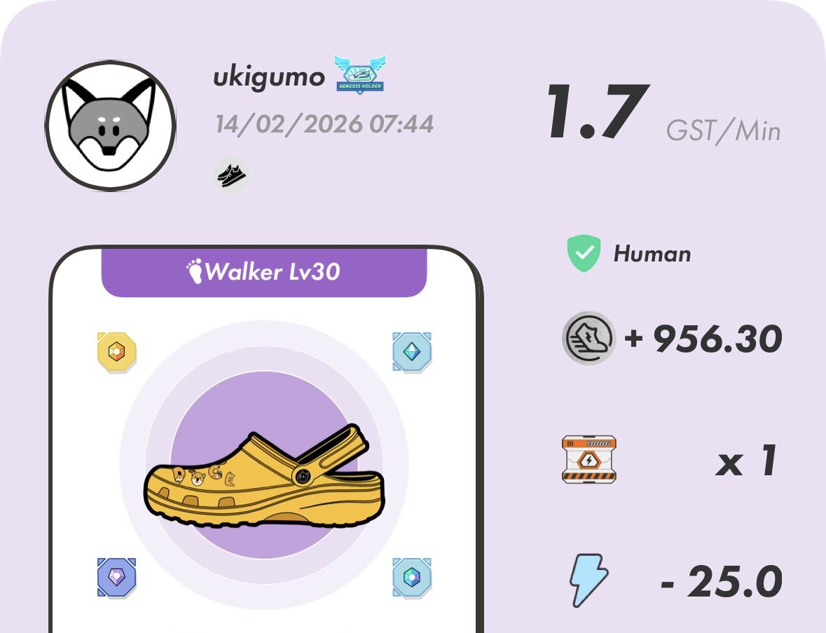 #STEPN #P国 🐧

本日のOGウォーク🚶‍♀️
MB Lv10拾い🎁

#ActivationCode 
81910036