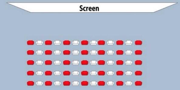 mrwtffacts's tweet image. In 2014, a single man in China booked every other seat in a cinema just so couples couldn’t sit together on Valentine’s Day.