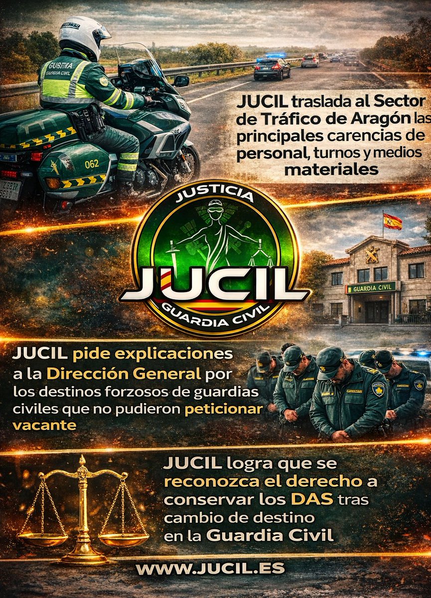 ⚪ 𝗥𝗲𝘂𝗻𝗶𝗼𝗻𝗲𝘀, 𝗽𝗲𝘁𝗶𝗰𝗶𝗼𝗻𝗲𝘀 𝘆 𝗹𝗼𝗴𝗿𝗼𝘀 de la Asociación Profesional de la Guardia civil, #JUCIL..

¡𝗣𝗢𝗥 𝗧𝗜. 𝗣𝗢𝗥 𝗧𝗨𝗦 𝗗𝗘𝗥𝗘𝗖𝗛𝗢𝗦. 𝗦𝗜𝗡 𝗗𝗘𝗦𝗖𝗔𝗡𝗦𝗢!

1️⃣ Reunión mantenida con el coronel jefe del Sector de Tráfico de #Aragon.

🔗