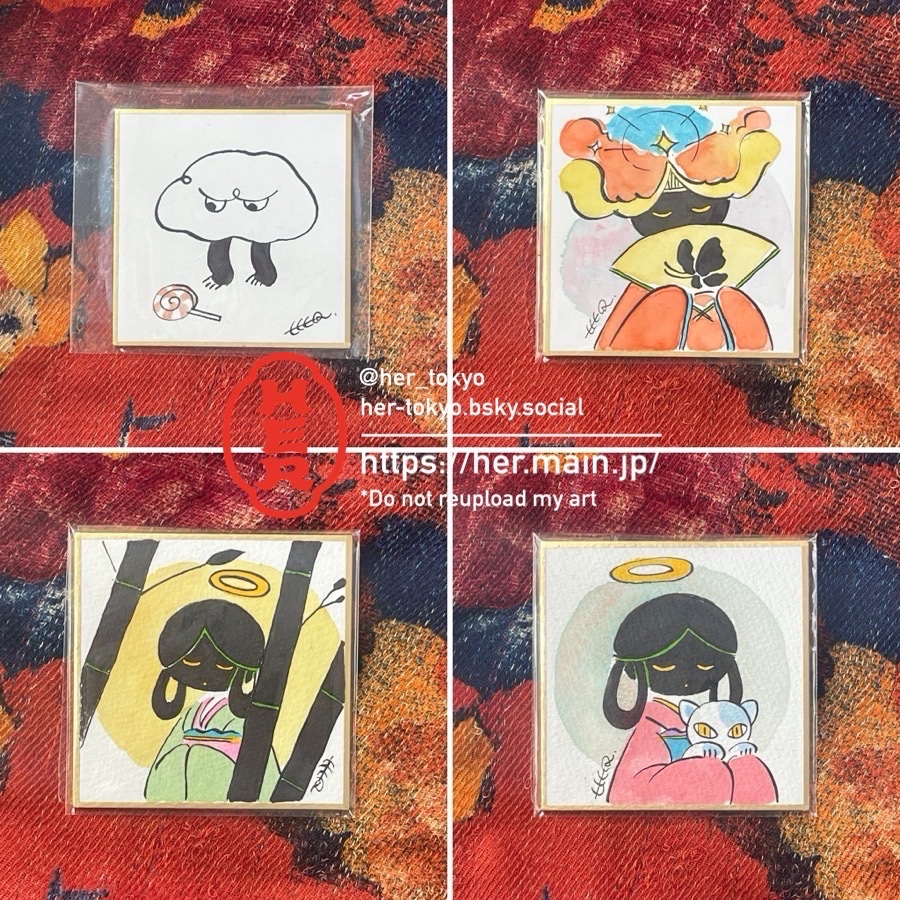 明日の #ZINEフェス横浜 にはイラストZINEの他、雑貨や豆色紙など原画