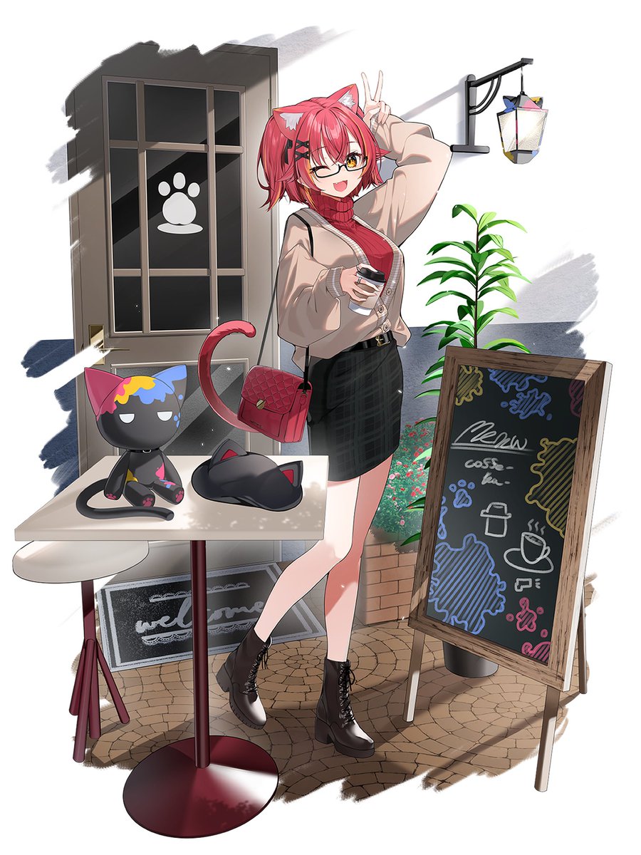 【#VGGC11th】メロンブックスさん委託情報🍈
現地に来れない方向けにこちらのアクスタは委託を行っております！是非手に取ってくださると嬉しいです✨

■新作グッズ 📷私服眼鏡ねこたつアクリルスタンド（高さ17cm)
melonbooks.co.jp/detail/detail.…