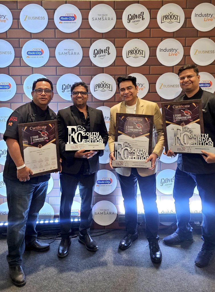 A truly proud moment as Zest Bespoke Catering is honoured with Best Caterer and Sanchez Restaurante &amp; Cantina receives Best Mexican at the Food Connoisseurs India Awards 2026. Many thanks to our incredible teams and cherished guests for the unwavering support🤗❤️ <a href="/IndustryLiveIn/">Industry Live</a>