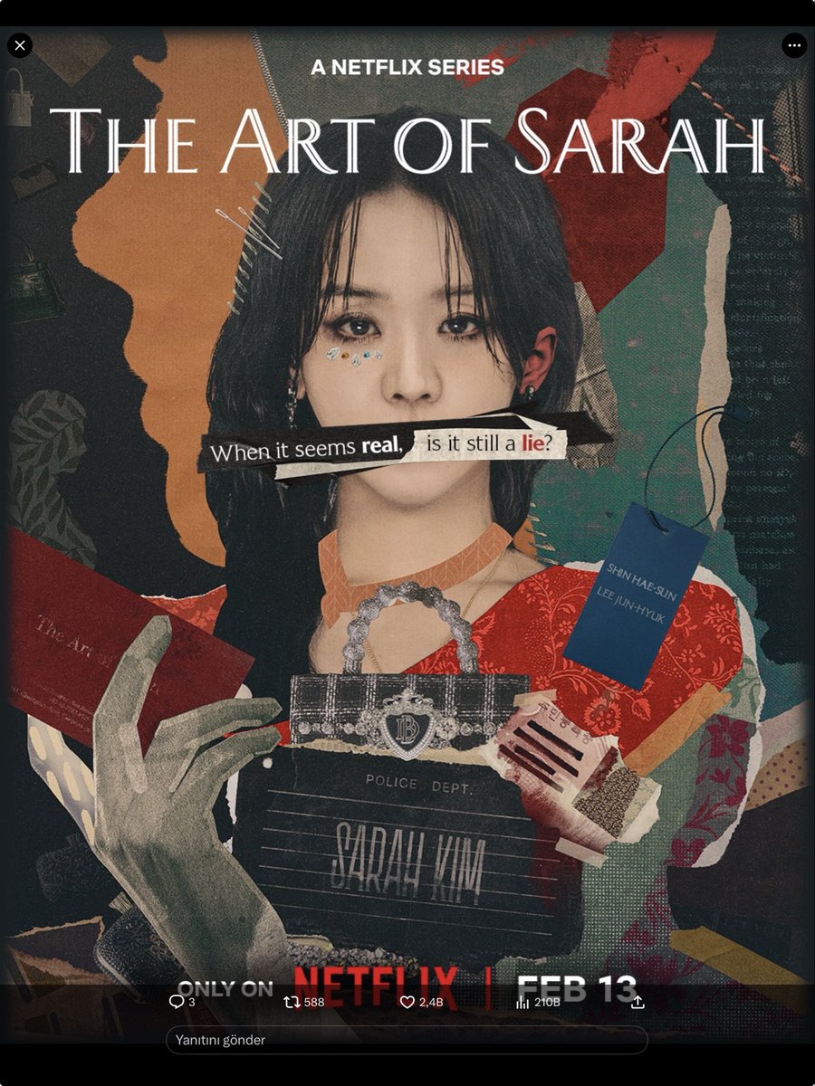 Tamam izledik de “ Sarah Kim”  kim kim kim onu da öğrenseydik😁@Netflix