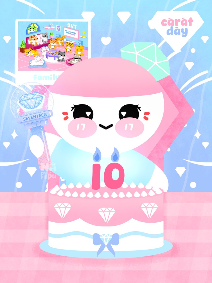 해피캐럿데이🎂🩷🩵

#캐럿_10살생일_세븐틴과함께해
#10YearsAsCARATsxSVT
<a href="/pledis_17/">세븐틴(SEVENTEEN)</a>