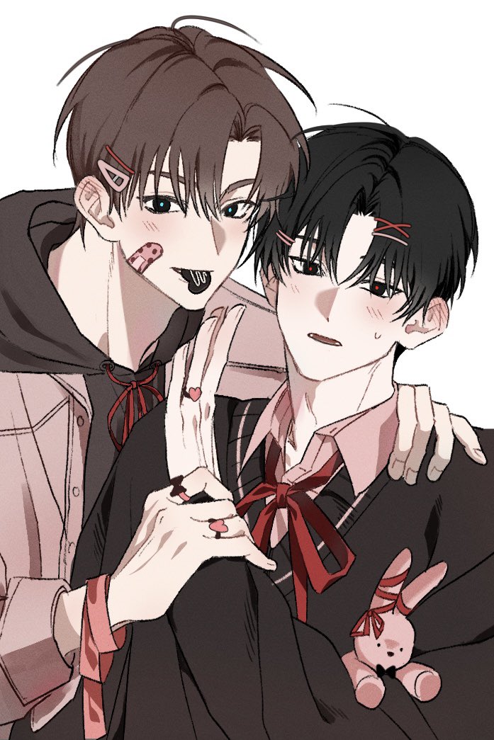 발렌타인 기념 최솔카페 협력했던 그림 올립니다😻