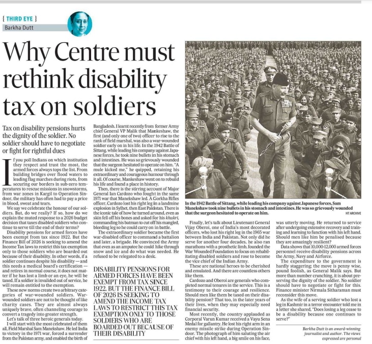 Strong, fearless, and rooted in empathy <a href="/BDUTT/">barkha dutt</a> once again raises a powerful voice for India’s disabled soldiers. A nation that salutes its heroes must also stand by them in policy and practice. Journalism at its finest speaks truth to power and reminds us of our moral duty