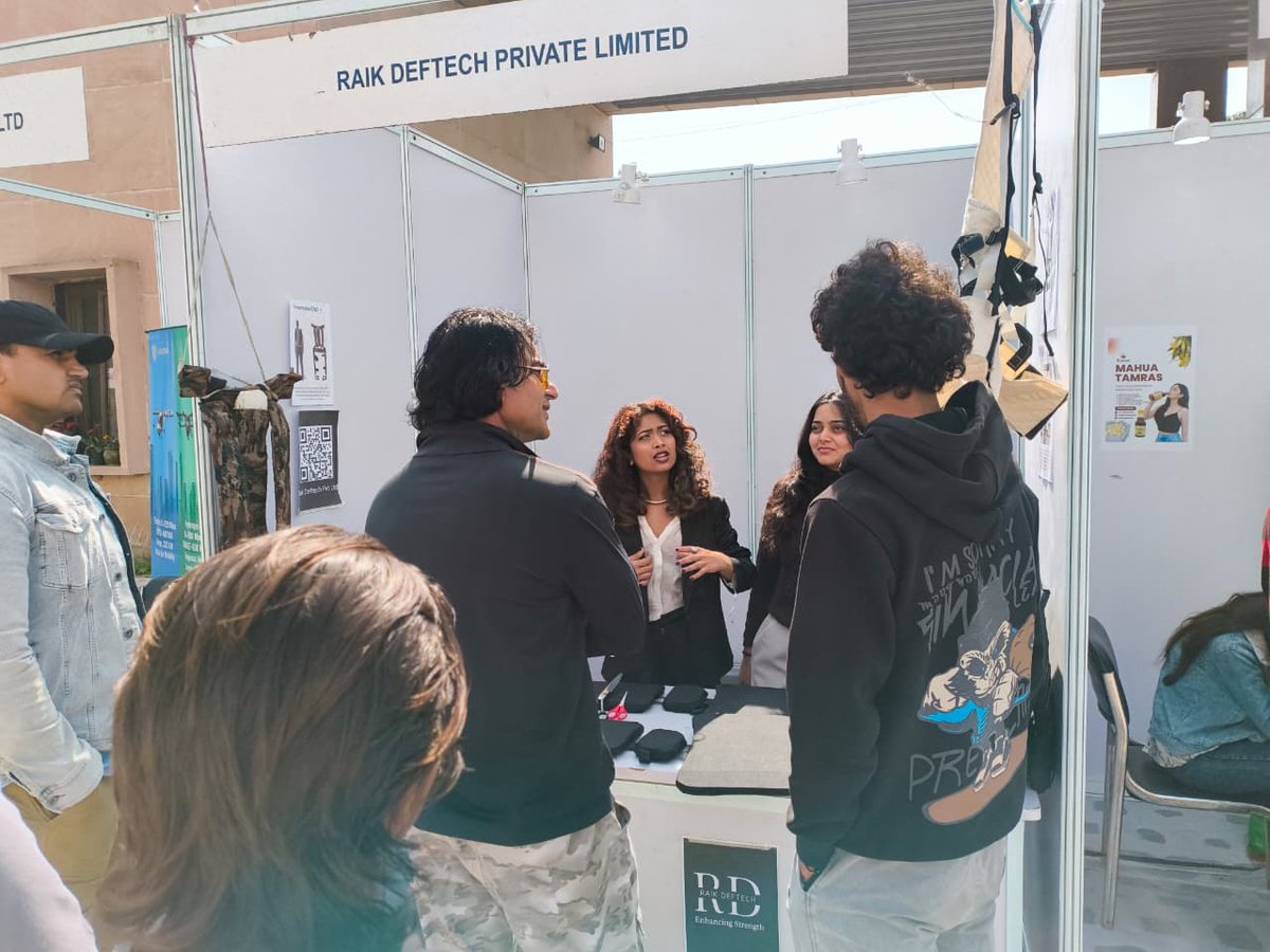 DeftechRaik's tweet photo. Proud to showcase our innovations at Sonipat Startup Summit 4.0 (12–13 Feb 2026) at AIC IIT Delhi, Sonipat.Honoured to present before Hon’ble MoS Youth Affairs &amp; Sports,@khadseraksha . Grateful for  encouragement for indigenous deep-tech.  #DefenceTech #MakeInIndia https://t.co/GlBJfr9q5W