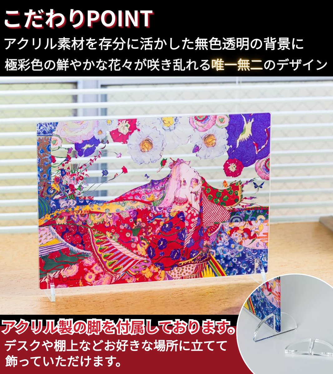 限定300枚 / 【A4アクリルプレート-憧れ-】 天野喜孝が描く繊細な線と