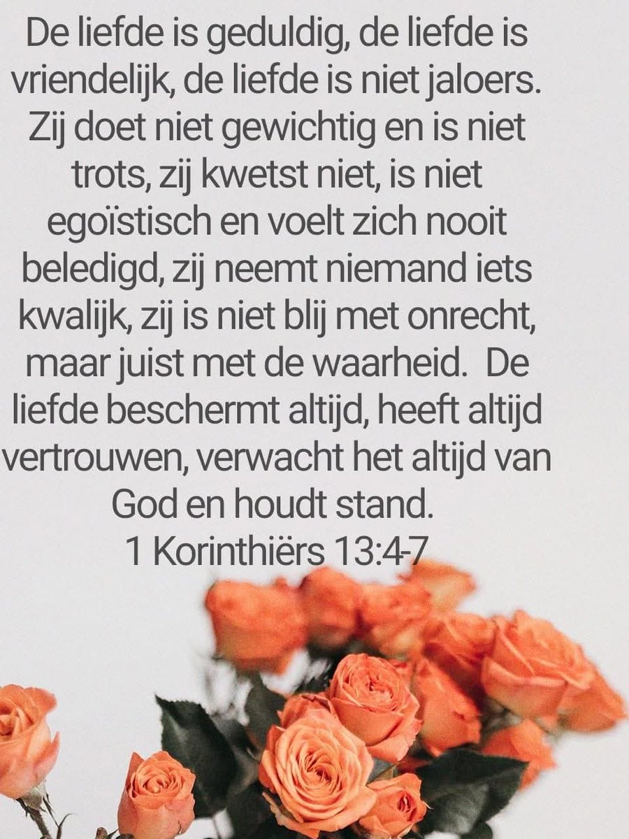 KikiFloor68's tweet photo. #DeLiefde🧡
De liefde beschermt altijd, heeft altijd vertrouwen, Verwacht het altijd van God☝🏻
#wareLiefde
#zoekGod🙏🏼
#vindJezus ☝🏻
#openjebijbel📖
Wens iedereen een liefdevolle dag🌹 https://t.co/0FVAlgeypQ