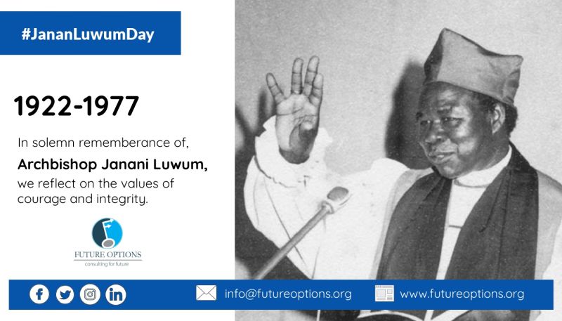 FutureOptionsUg's tweet photo. Honouring the courage and lasting legacy of Archbishop Janani Luwum.

At Future Options Consulting Ltd., we mark this day by reaffirming our commitment to integrity, strength, and resilience, values deeply reflected in his life and sacrifice.

#JananiLuwumDay https://t.co/VafkutLC2a