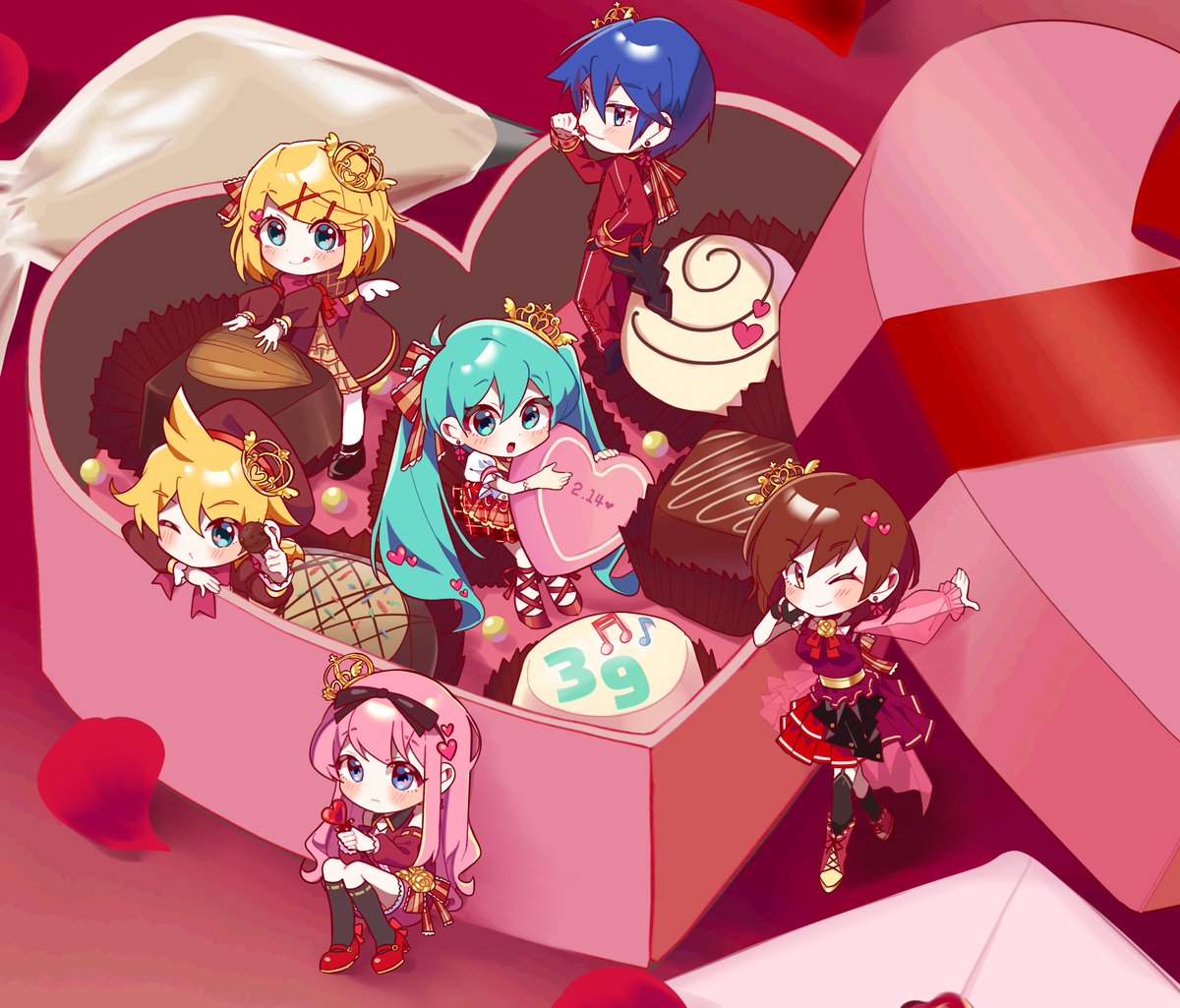 RT @aditor_123456: 🍫 #MEIKO #KAITO #初音ミク #鏡音レン #鏡音リン