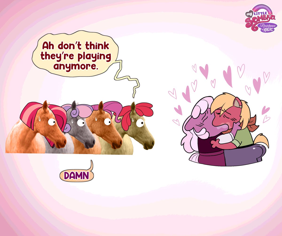 MyLittleSombra's tweet image. Those two are... very great actors.

Happy Valentine!💕
Day #6 of Hearts &amp;amp; Hooves Week.
#conito #mlpfim #ValentinesDay #heartshoovesweek