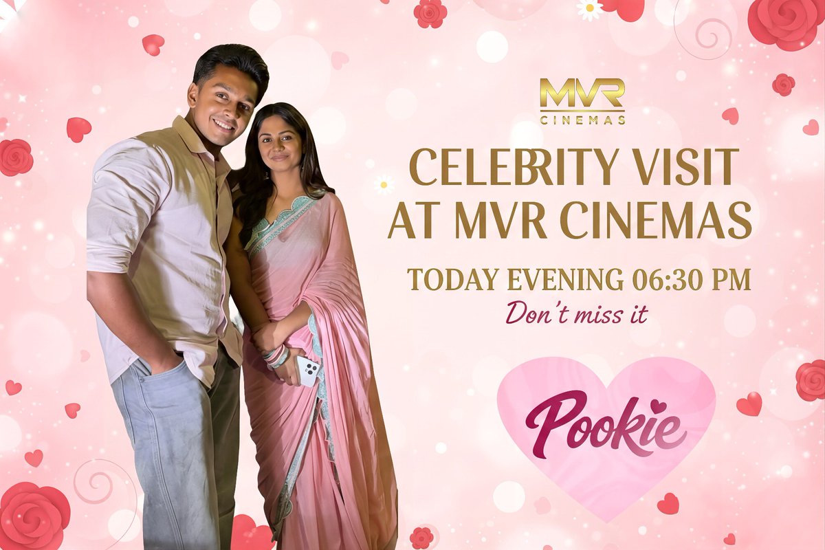 Meet #Pookie movie Team today evening 6:30 pm on your favourite #MVR cinemas. Book your tickets and meet #Pookie Team.