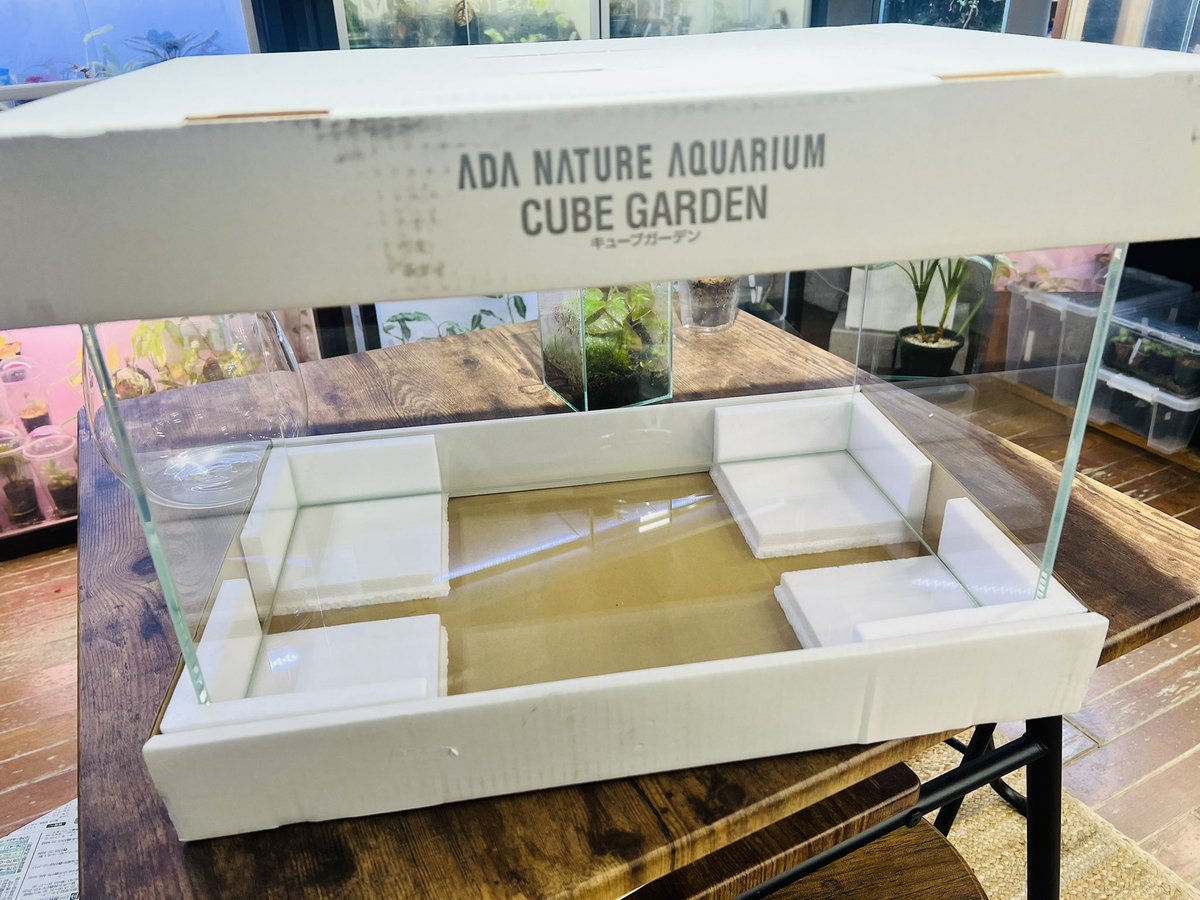 先ほど入荷したADAキューブガーデン45×27×30中古品です。ガラス蓋が