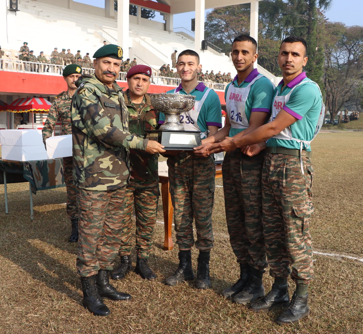IMA_IndianArmy's tweet photo. #IMA
Limits were challenged and team spirit strengthened as #OfficerCadets of #IMA_Dehradun competed in a demanding Bonding Exercise.
Winners - Singharh Coy
& Bogra Coy (ACC)🥇
#IndianArmy
#IMA_Dehradun
#TeamSpirit
#Motivation
#BondingExercise
@suryacommand @NorthernComd_IA @IaSouthern @easterncomd @IndiannavyMedia @IAF_MCC @SWComd_IA @westerncomd_IA @AN_Command @artrac_ia
@adgpi