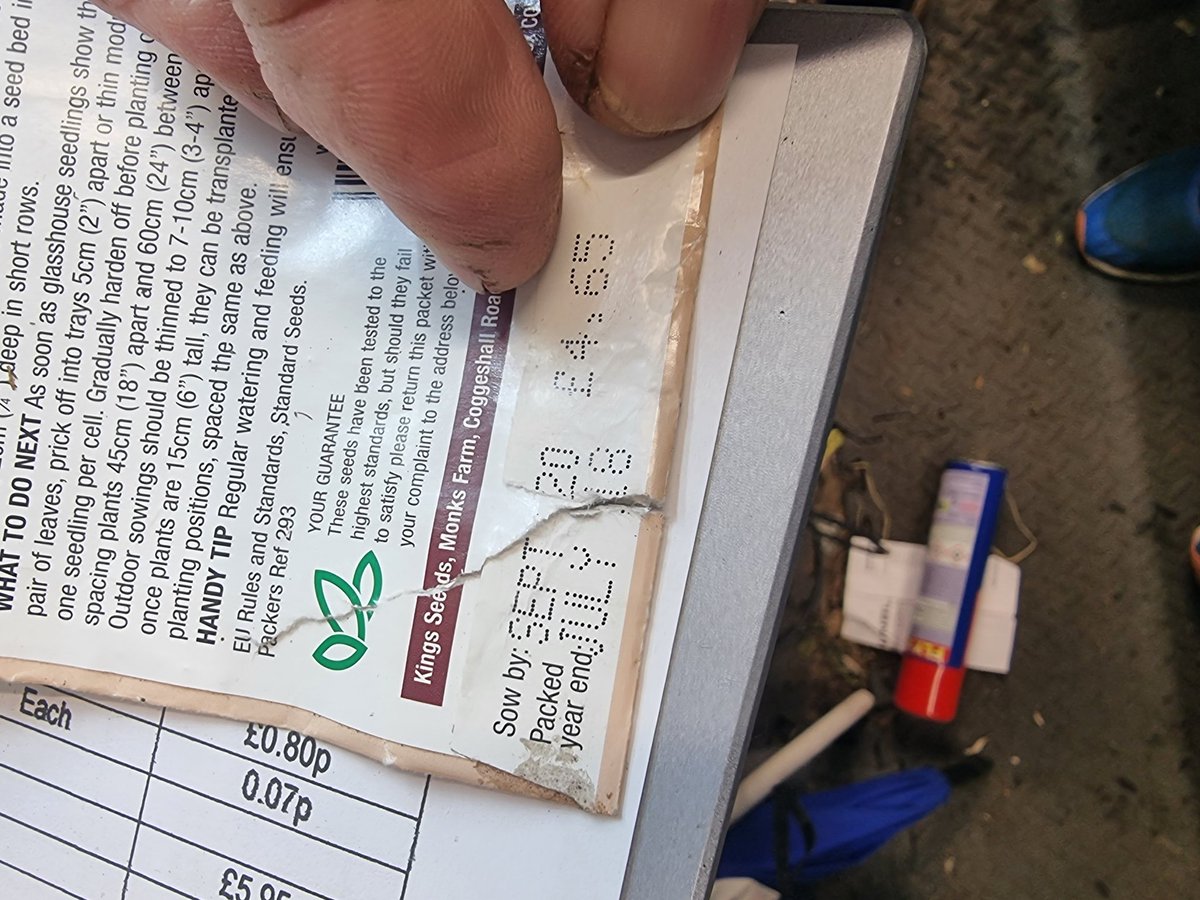 garethD27's tweet photo. I found an old packet of Clapton Cauli seed, sow by 2020, that's the early Cauliflower to grow in the tunnel https://t.co/NTxYtFlMvz