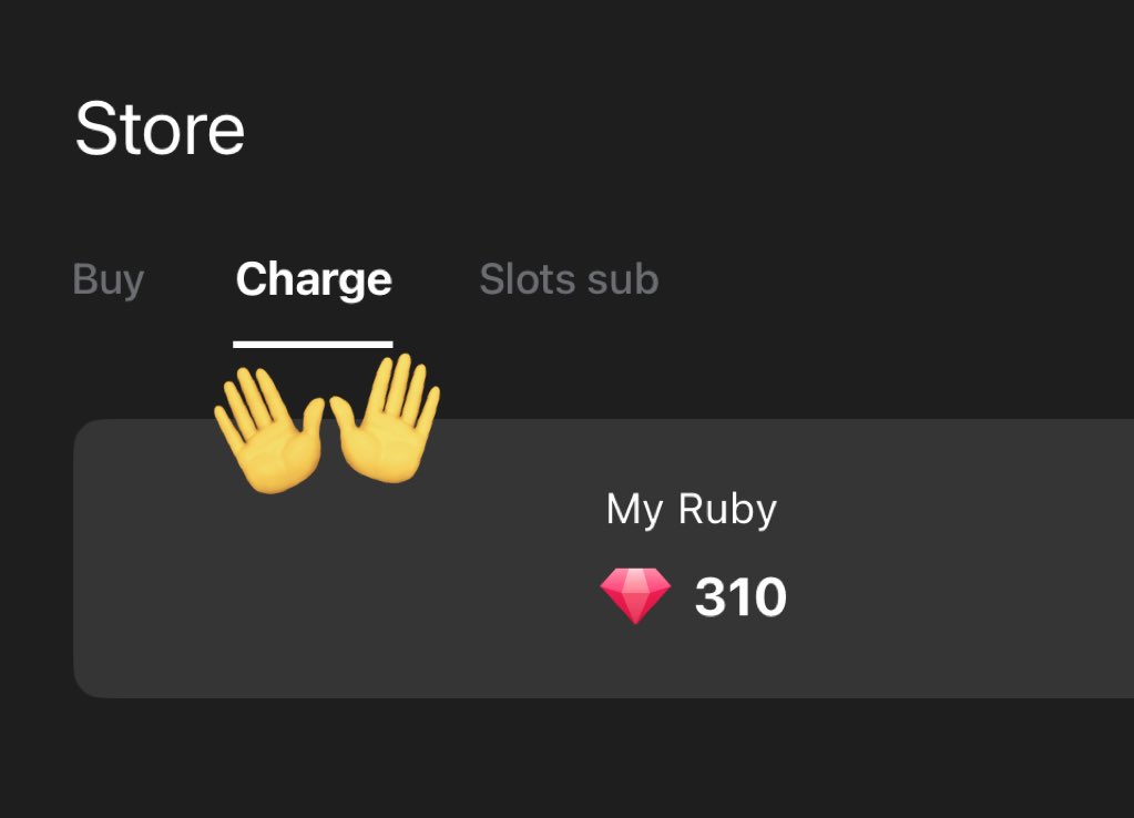 vnteshwa's tweet image. this is the app if you’re not familiar with it and this is where you go to collect rubies 🫡❗️