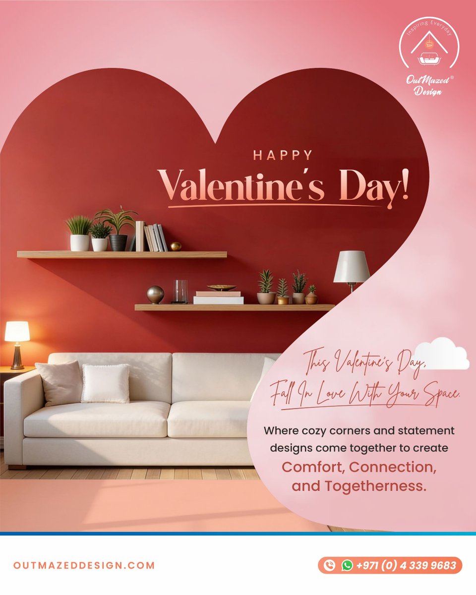 OutMazedDesign's tweet photo. Happy Valentine’s Day ❤️🏡

Fall in love with your space all over again.
Because great design isn’t just décor — it’s comfort, connection, and togetherness. ✨

#ValentinesDay  #InteriorDesign  #homedecor  #OutMazedDesign https://t.co/5pL9nMo4ak