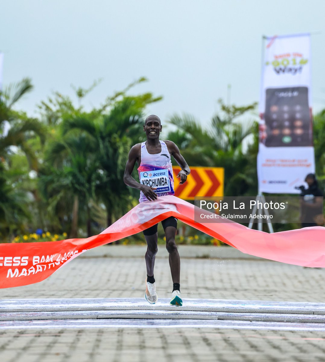 PoojaMedia's tweet image. Kenya's Ezra Kering 🇰🇪 wins the Lagos City Marathon 2026. (Men Category).