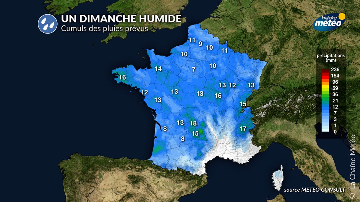 lachainemeteo's tweet image. Le #parapluie ☔️ et l'imperméable seront indispensables demain #dimanche si vous vous aventurez dehors. Les précipitations seront de nouveau d'actualité, sous forme de #pluie 💦ou de #neige ❄️. ⚠️Prudence sur les routes glissantes. Le niveau des cours d'eau repartira à la hausse