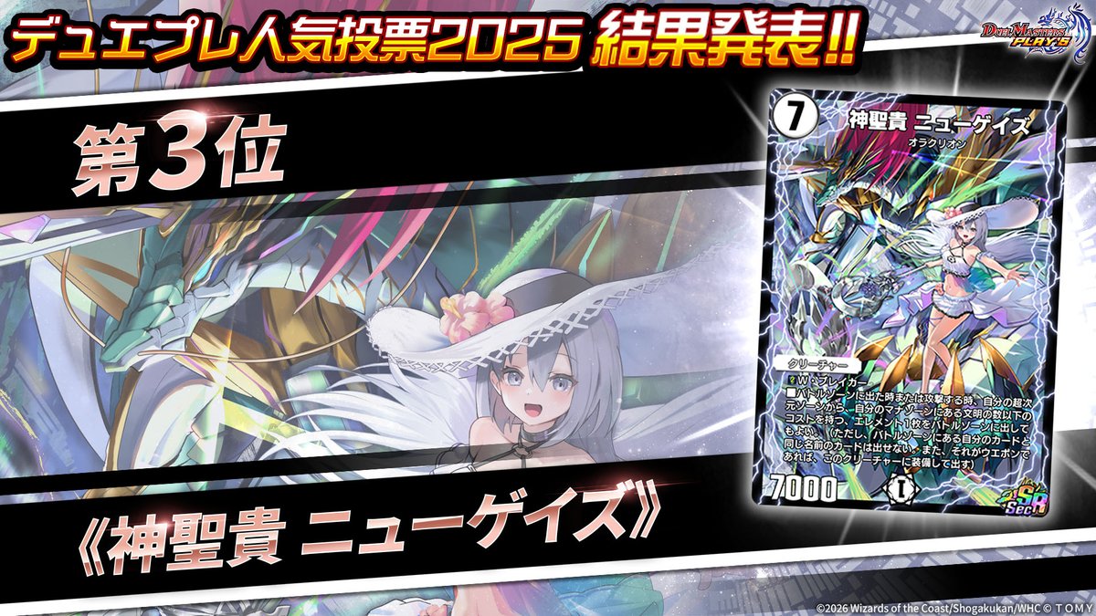 デュエプレ人気投票2025 結果発表！】 1位∼10位までの結果はこちら