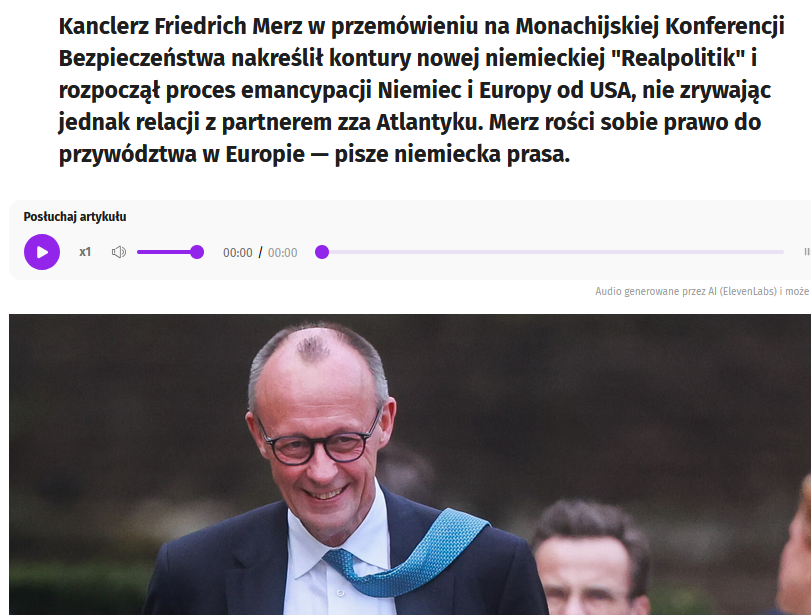 To teraz wiemy o co chodzi Rudemu folksdojczowi. Niemcy chcą mieć przywództwo w Europie. A Rudy będzie robić wszystko by w Polsce nie wygrała Prawica bo przeciwstawi się poddaństwu Polski Szwabom.