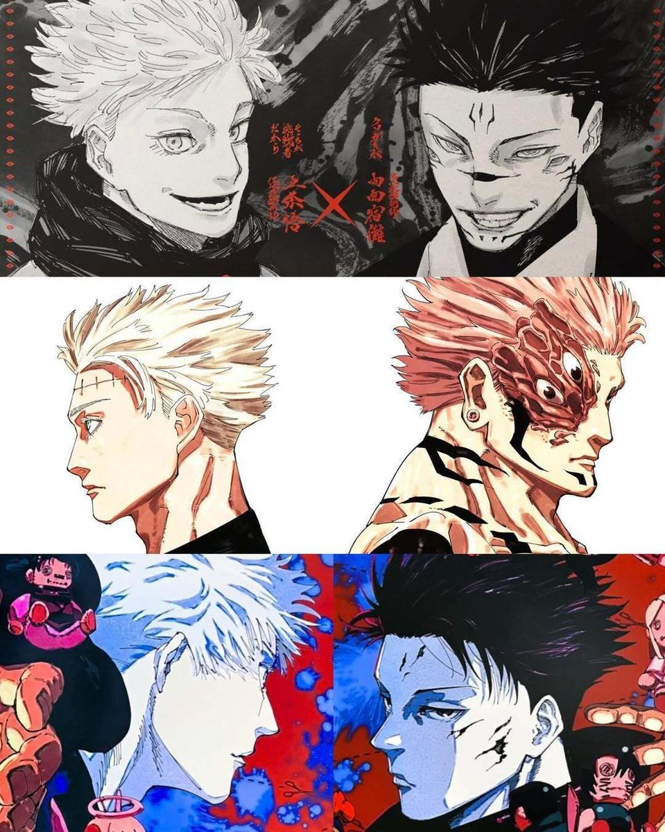 Sukuna &amp; Gojo illustrations by Gege Akutami