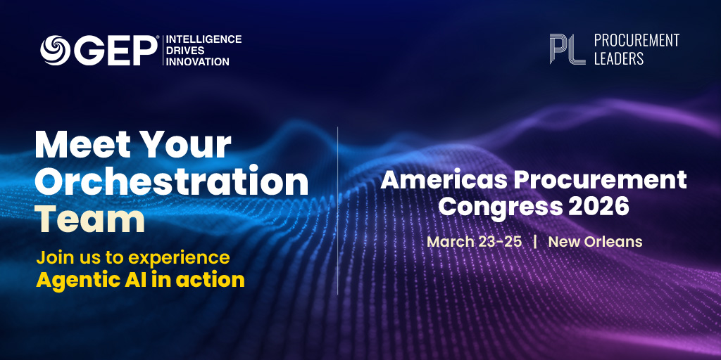 Attending this year’s Americas Procurement Congress in New Orleans, March 23-25? 

Visit the #GEP booth to:
• Build your own #procurement agent
• Experience our next-generation total #orchestration solution 
• See dozens of #agents automate sourcing, value leakage, category