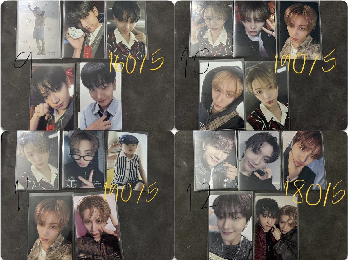 พร้อมส่ง *ไม่สะดวกถ่ายเพิ่มเติม*
 ซองโฮ รีอู แจฮยอน แทซาน อุนฮัก ราคาตามภาพ

มจ. กองละ50 ผ่อนต่อได้ 1 เดือน
*หลายกองลดได้

ส่งฟรี 
#ตลาดนัดboynextdoor