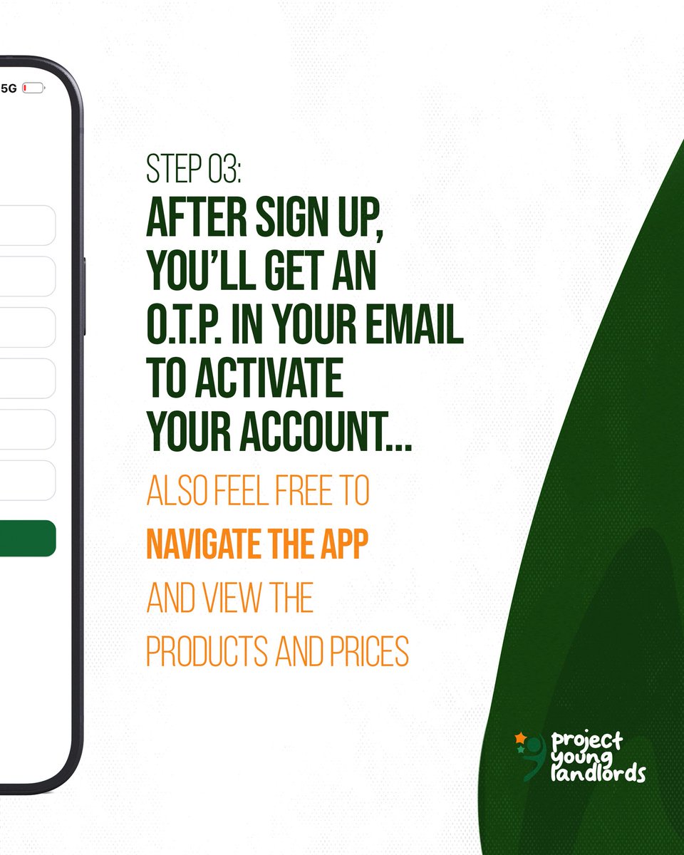 Navigating the Project Young Landlord App is simple, 3 steps and you’re set. Create an account, explore locations, choose a plan. Land ownership just got easier.

#ProjectYoungLandlord #OwnLand #RealEstateNG #InvestSmart #Property