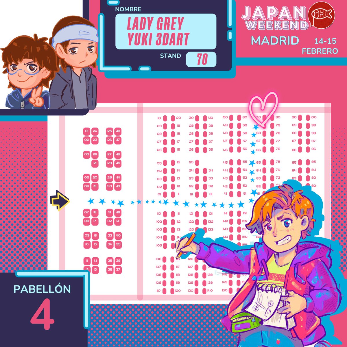 Yukimura_Dono's tweet photo. Si alguien se pasa por la Japan Weekend este finde, decir que estaré junto a @LadyGrey_KD en el Pabellón 4, stand No Comercial 70, en donde tendremos muchas cositas de One Piece, Monster Hunter, Zelda, Genshin Impact y mucho más! https://t.co/5lTZF0KUt2