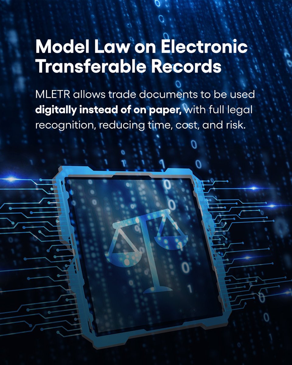 As trade becomes increasingly digital, legal certainty matters more than ever. MLETR supports the shift toward paperless trade by enabling secure, legally recognized electronic documents, helping businesses operate faster, reduce risk, and stay globally competitive.
 
 مع
